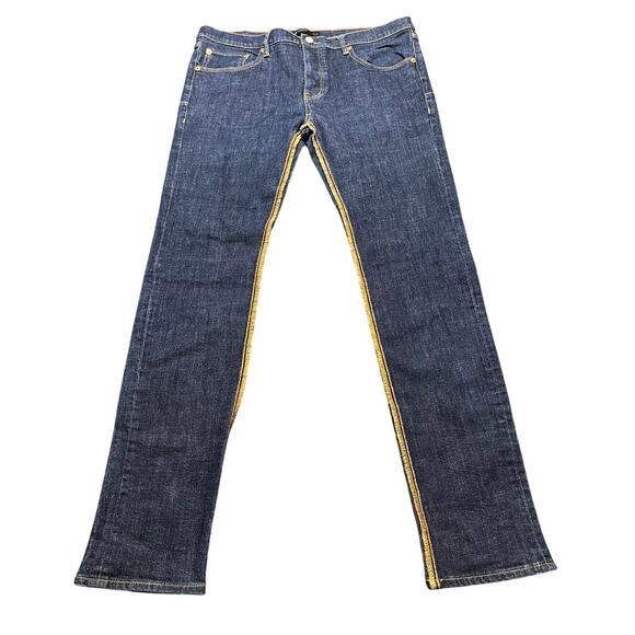 Purple Brand P001 Skinny Exposed Hem Dark Wash‎ Jeans Mens Size 36 Streetwear - Picture 1 of 13